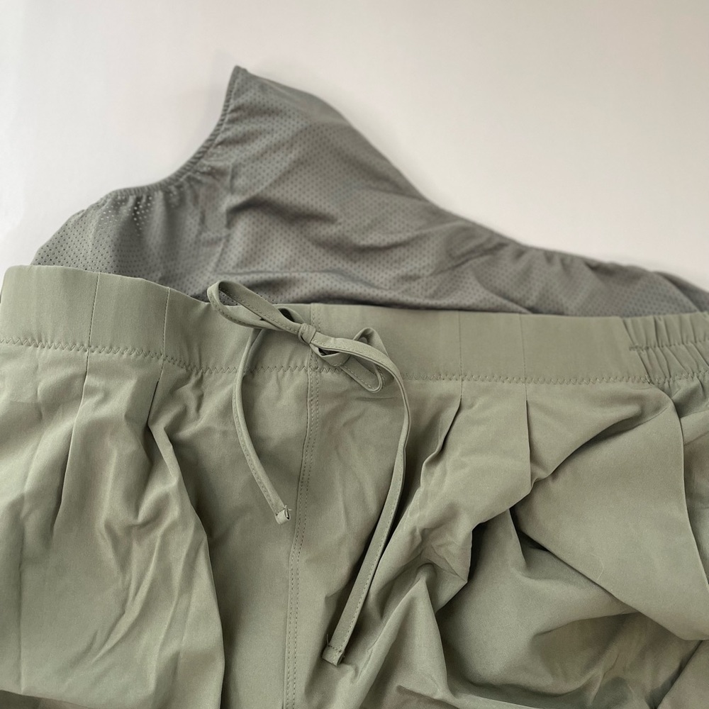 Army Green Zyia Active Shorts Drawstring Pockets Casual Comfort Size 3 XL - Picture 5 of 7